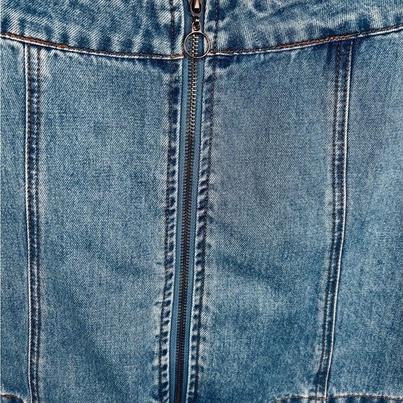 Altar’d State Denim Jean Mini Skirt With Zipper Size S Y2k - Picture 2 of 5